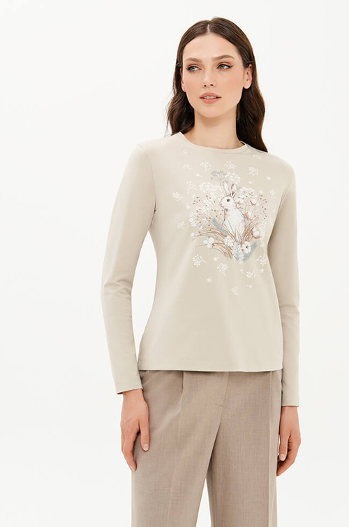 23400 Лонгслив женский (бежевый)