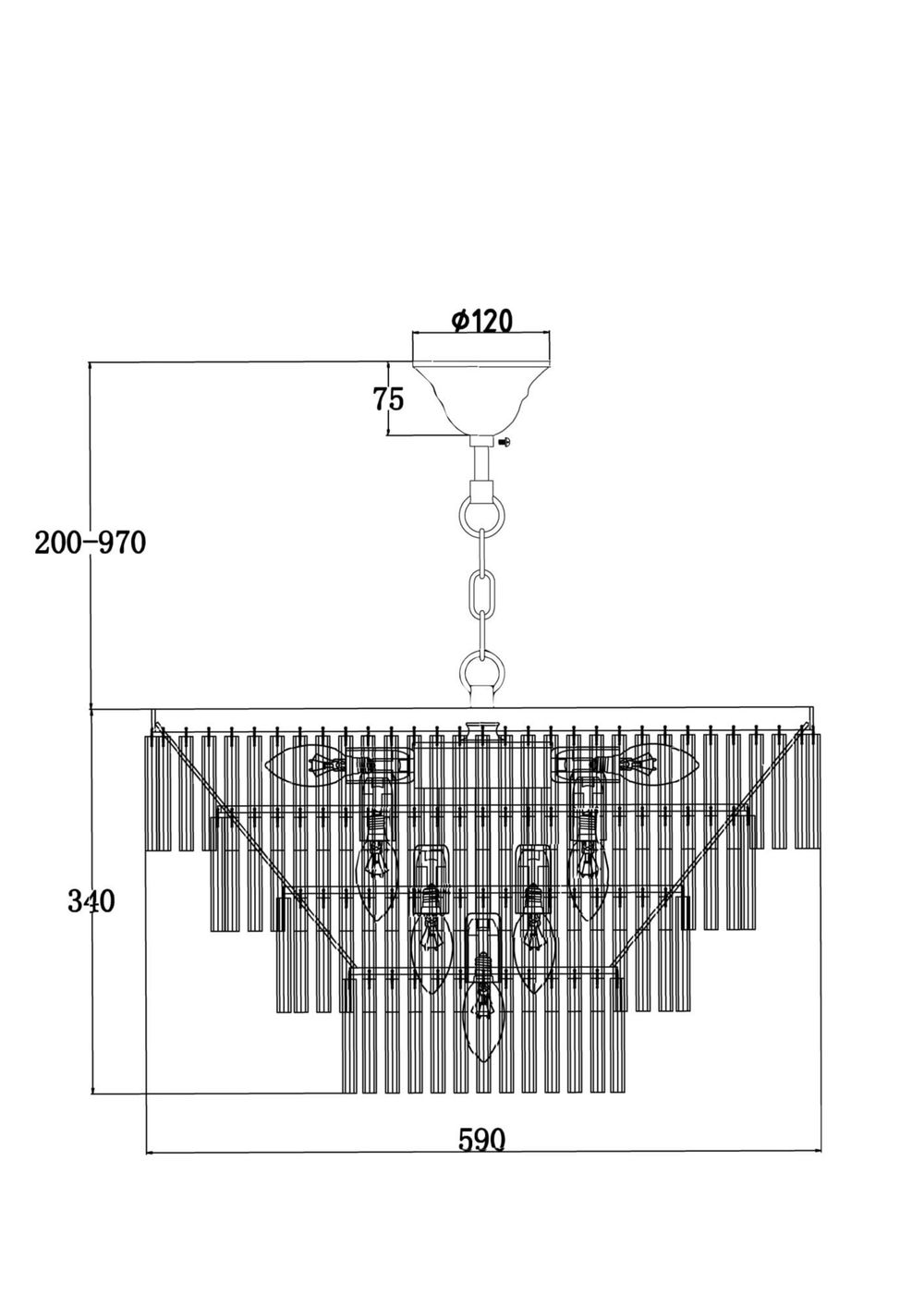 Хрустальная люстра Maytoni Colonne MOD093PL-13BS
