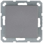 Выключатель одноклавишный для штор 10A 250V~ с накладкой, цвет Алюминий