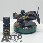Ароматизатор-игрушка -на торпеду- Самолет Камуфляж- солн батар- YC-79CG Camouflage green