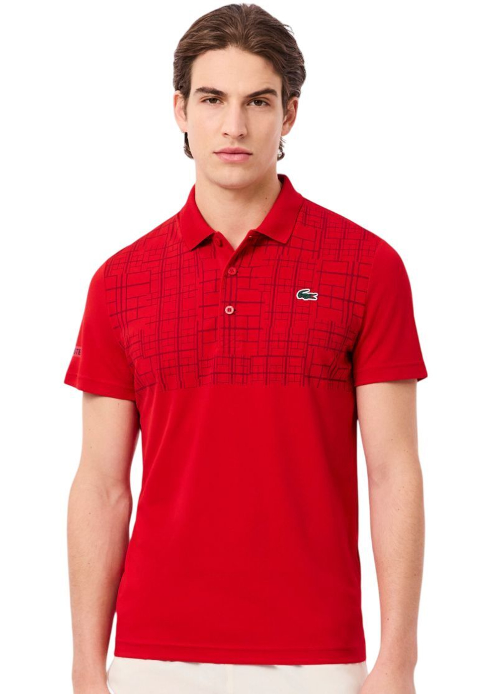 Мужское теннисное поло Lacoste Tennis x Novak Djokovic - red