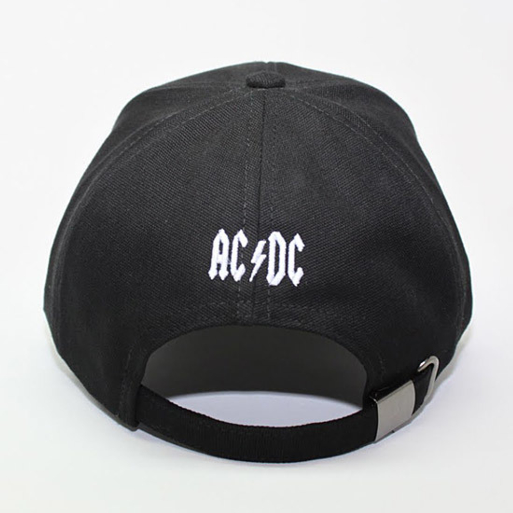 Бейсболка AC/DC колокол белая надпись