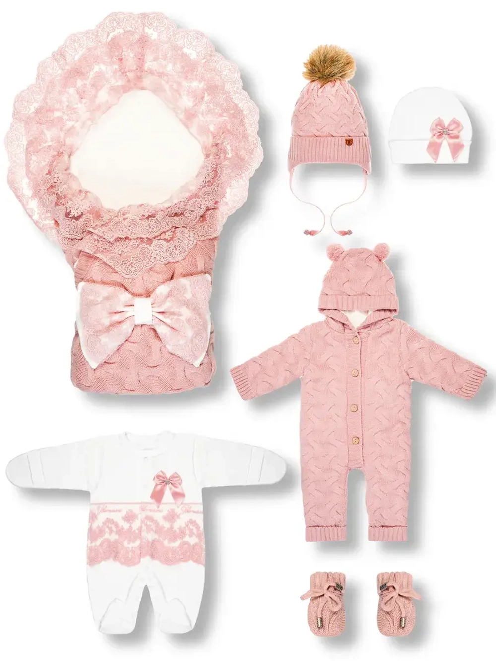 Комплект на выписку для новорожденного утепленный