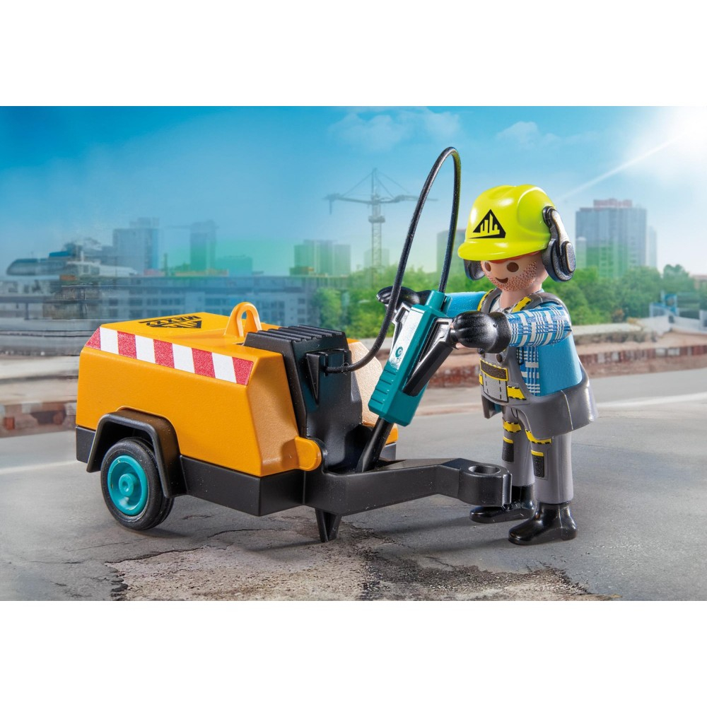 Playmobil - Action Heroes Строитель с пневматическим молотком 71752