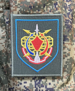 Шеврон 335 Радиотехнического полка (РТВ) оливковый фон фон