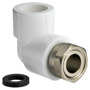 Угольник комбинированный Valtec 25х3/4" с накидной гайкой «плоское уплотнение» (VTp.758.0.02505)