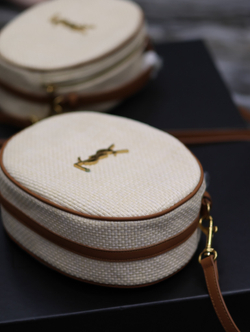 Saint Laurent Camera Bag in Raffia