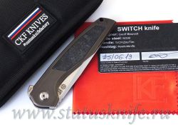 Нож CKF/TUFFKNIVES Switch (M390, титан+карбон+подшипники)фотография - 1