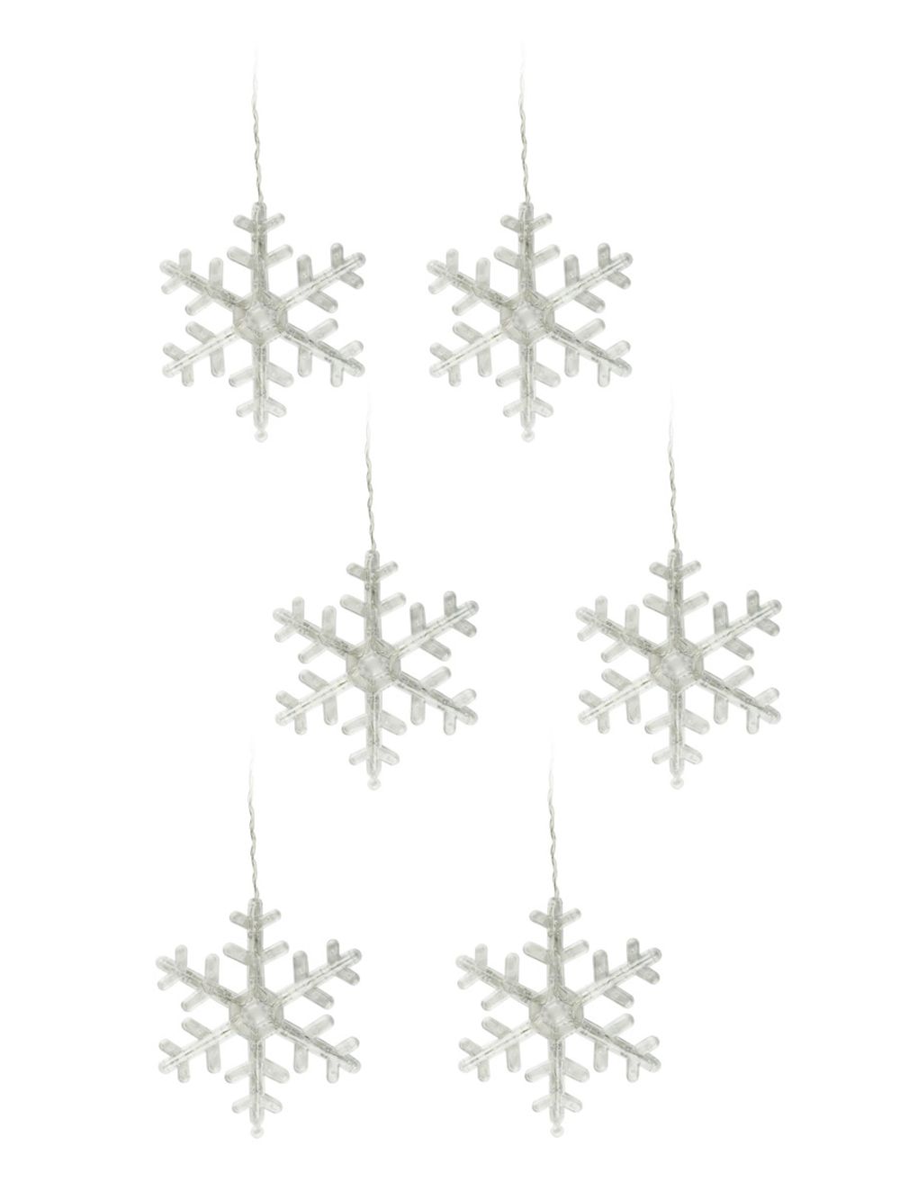 ULD-E1503-072-DTA BLUE IP20 SNOWFLAKES-3 Занавес фигурный светодиодный. 1.5х0.3м. 72 светодиода. Синий свет. Провод прозрачный. TM Uniel