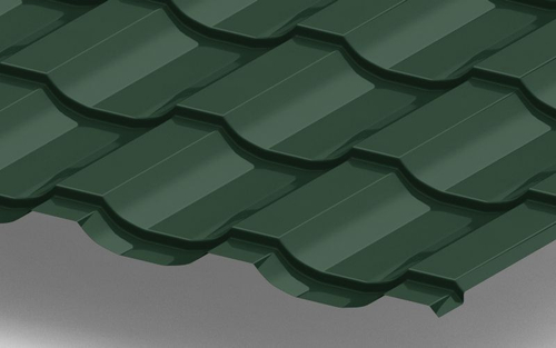 Металлочерепица Трамонтана с покрытием NormanMP®, 0,50 мм, цвет RAL 6005