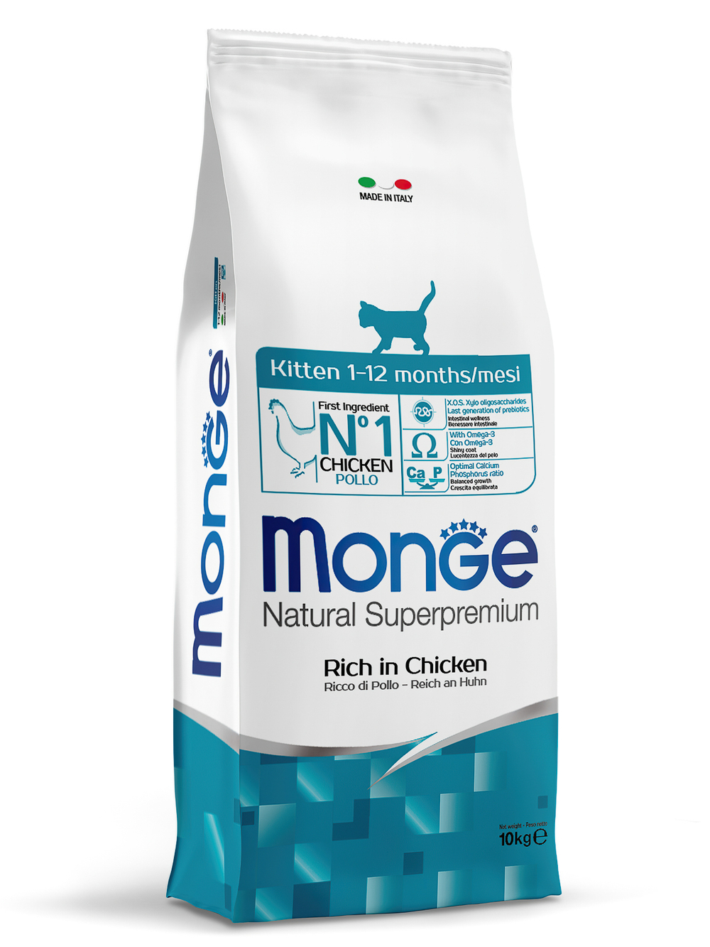 Сухой корм Monge Cat Daily Line для котят и беременных кошек с курицей 10 кг