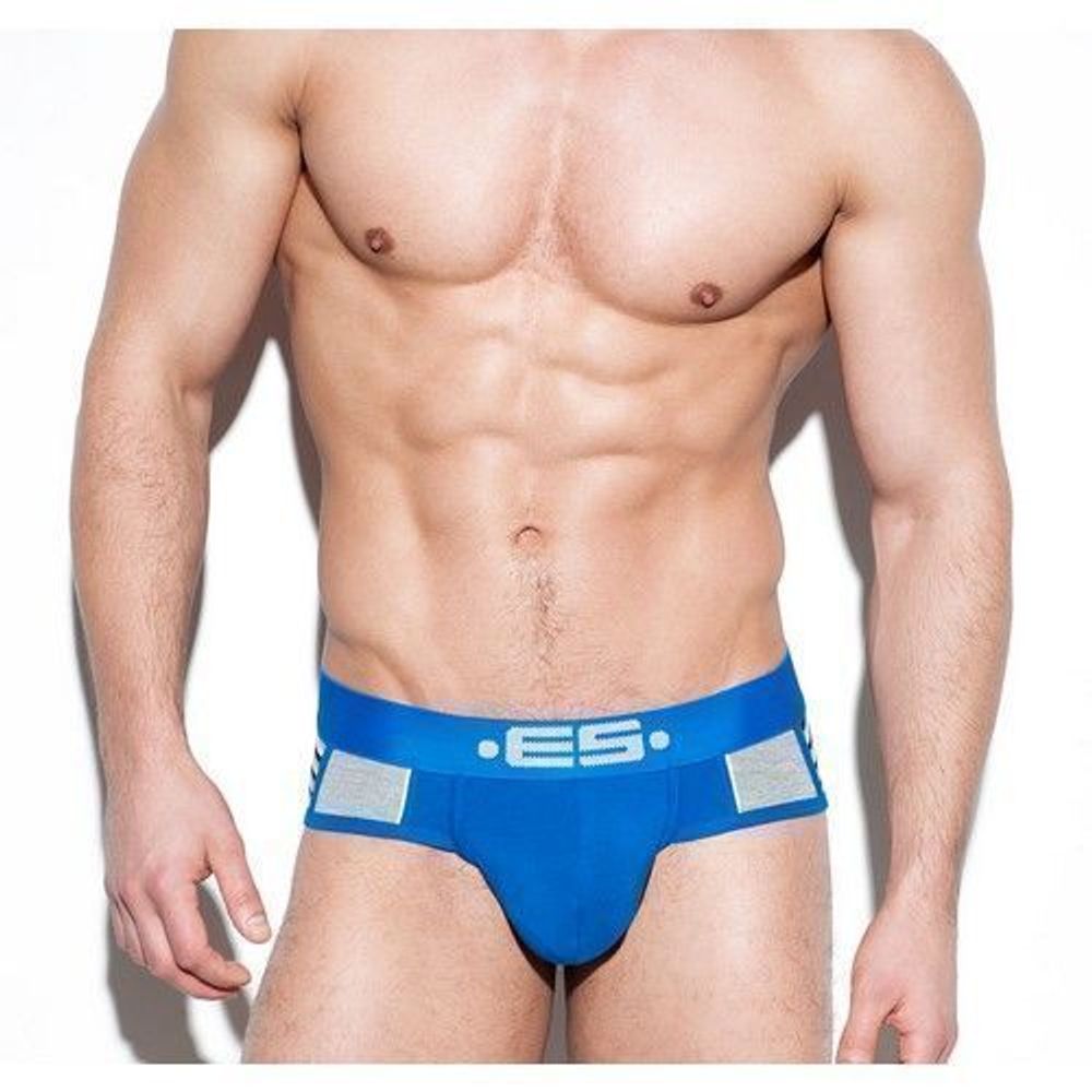 Мужские трусы брифы синие ES Collection-Slip-STRIPE-MIX-BRIEF-royalblau-UN230