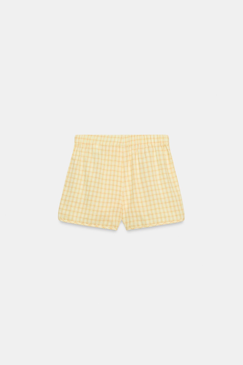 ZARA ШОРТЫ В КЛЕТКУ, ЖЕЛТЫЙ
