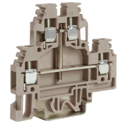 DAS.4/CI, прох-й зажим беж. 2уровня 2,5 кв.мм, с перемычкой между ур-ми