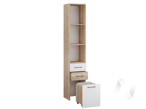 Пенал с пуфиком Прихожая Денвер (дуб сонома/белый)