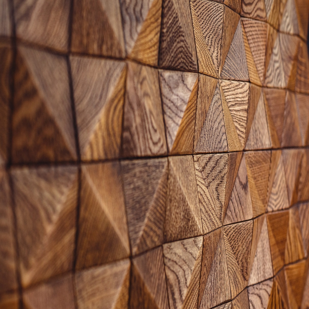 Деревянная мозаика для стен Wood Mosaic Аравия Дуб цвет венге