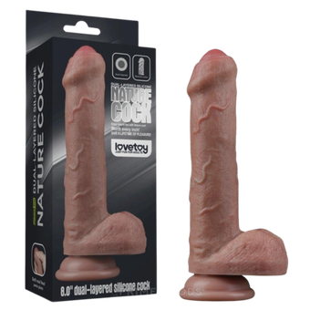 Фаллоимитатор с крайней плотью Nature cock (8")