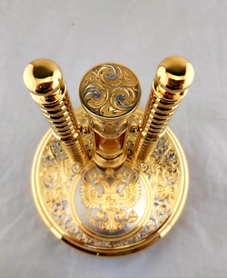 Песочные часы "Герб России" с фианитами (Златоуст)