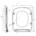 Сиденье для унитаза дюропласт микролифт SLIM Debba Roca 8019D2003