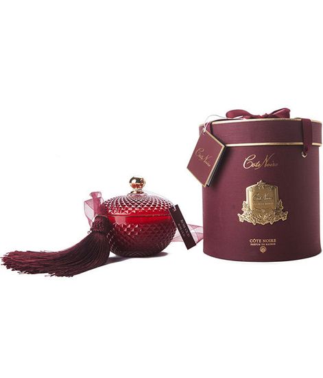 Удовая роза, круглая красная свеча Арт-деко с кисточкой, Cote Noire