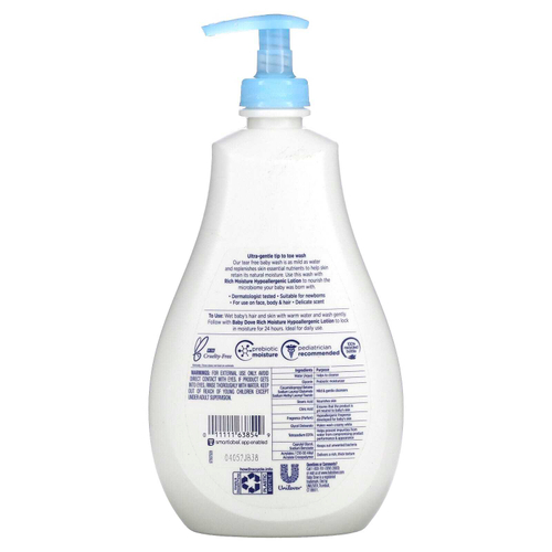 Dove, Для детей, средство для ухода за чувствительной кожей, гипоаллергенное средство, насыщенное увлажнение, 591 мл (20 жидк. унц.)