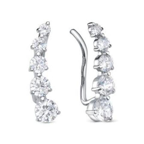 Серьги из серебра с фианитами