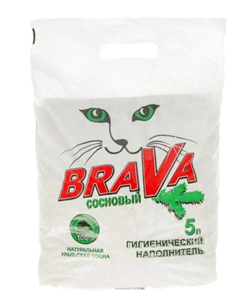 Brava Наполнитель древесный Сосновый, 5 л