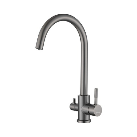 Смеситель для кухни HAIBA HBHB43828-3 с подключением фильтра графит