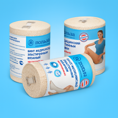 Бинт эластичный Польза тканный П 5008ТСР 5/8