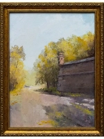 Картина маслом У Петропавловки Селенских