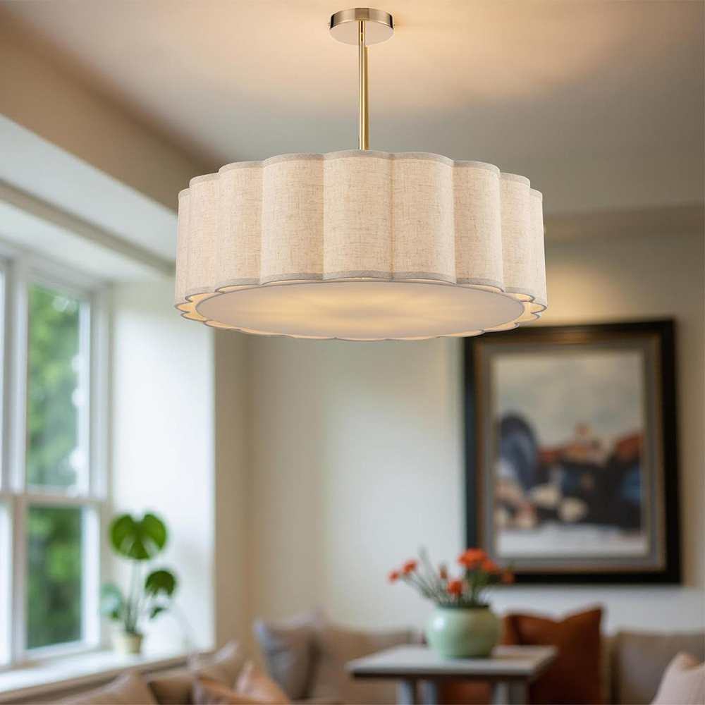 8287/7 PROVENCE LN26 185 золотой/бежевый, металл/текстиль Люстра потолочная Е14 7*40W 220V KORTNI