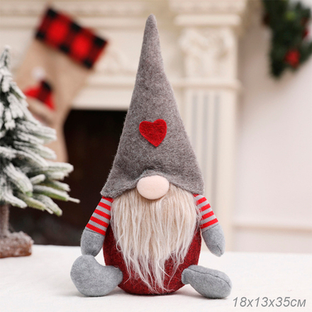Новогоднее украшение Гном 18x13x35см / HS18930AB /уп 60/