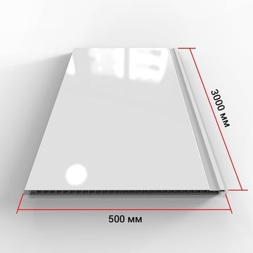Панель ПВХ белая/лакированная 3000*500*8мм