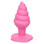 Розовая анальная пробка в виде мороженого Yum Bum Ice Cream Cone Butt Plug - 9,5 см. (Цвет: розовый)