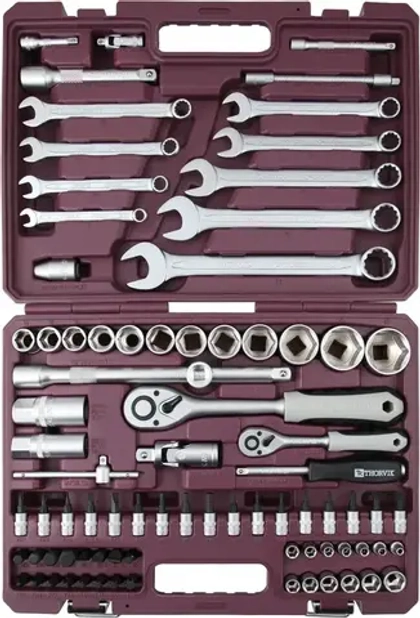 Thorvik TS082 Набор инструмента универсальный 1/4", 1/2"DR, 82 предмета