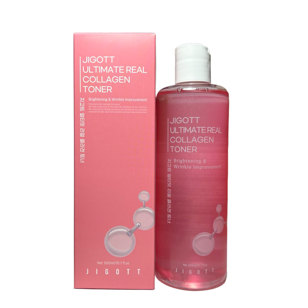 Тонер для лица Jigott Ultimate Real Collagen Toner антивозрастной с коллагеном 300 мл