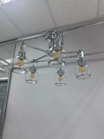 Люстра потолочная GALT E14*5*40W хром, прозрачный