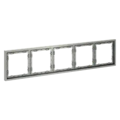 Рамка пластиковая VOLTUM S70 на 5 постов, (сталь) vls100505