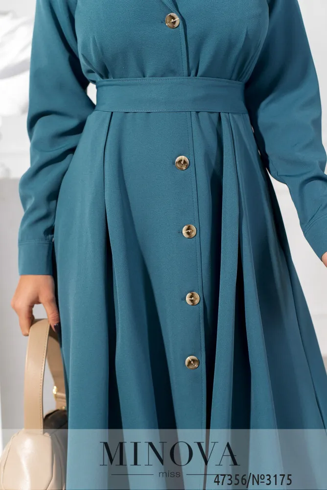 Платье 3175-серо-голубой Minova