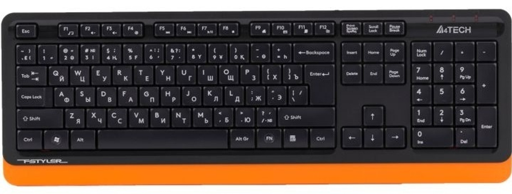 Клавиатура A4tech Fstyler FK-10 оранжевый