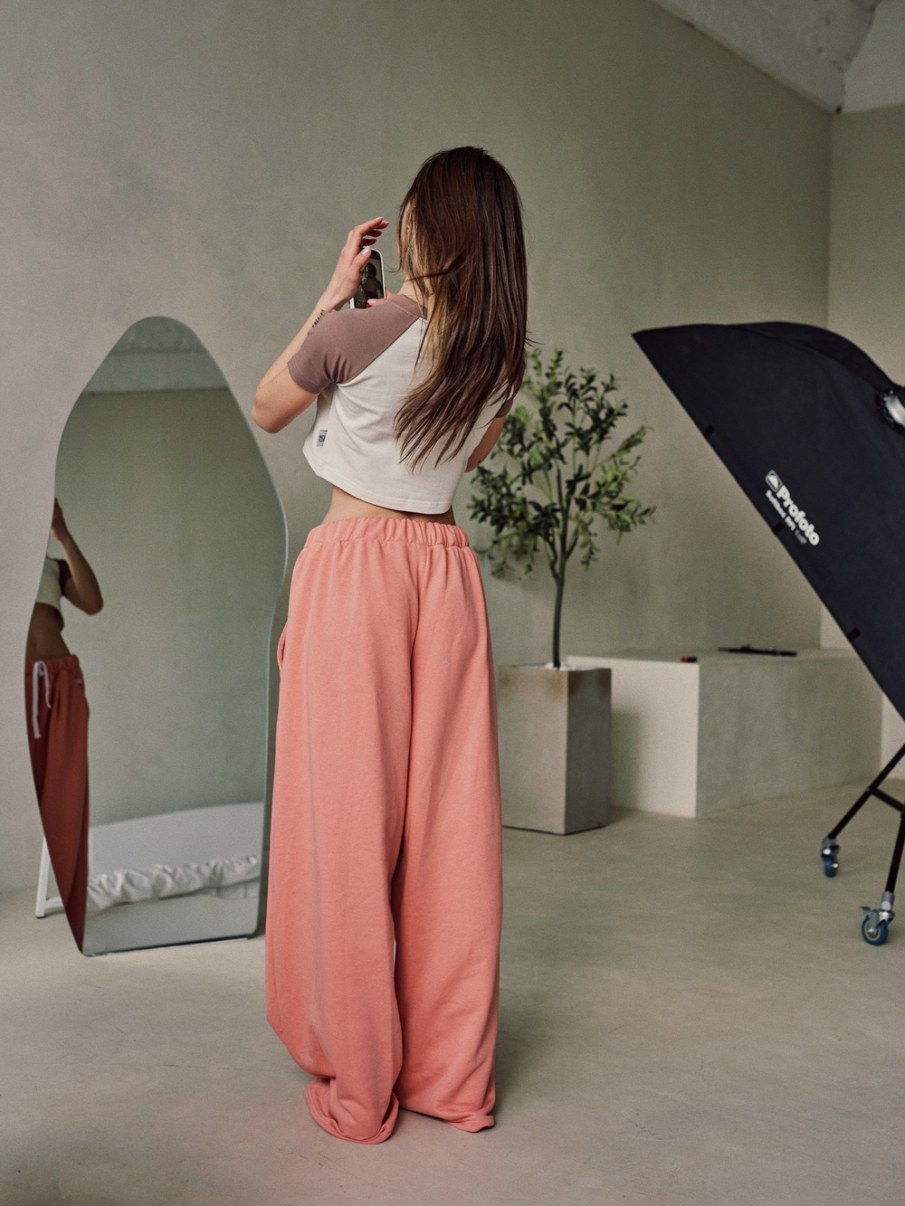 Baggy Trousers LOGO Coral Haze