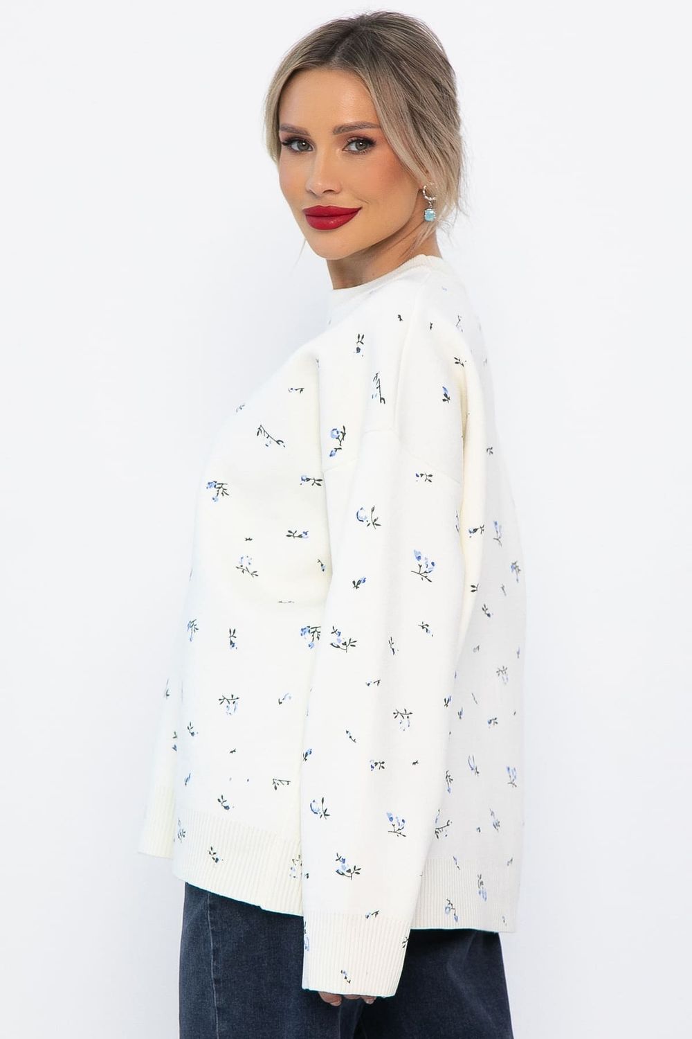 Свитер оверсайз Анита (белый) Б14761-1М LT Collection