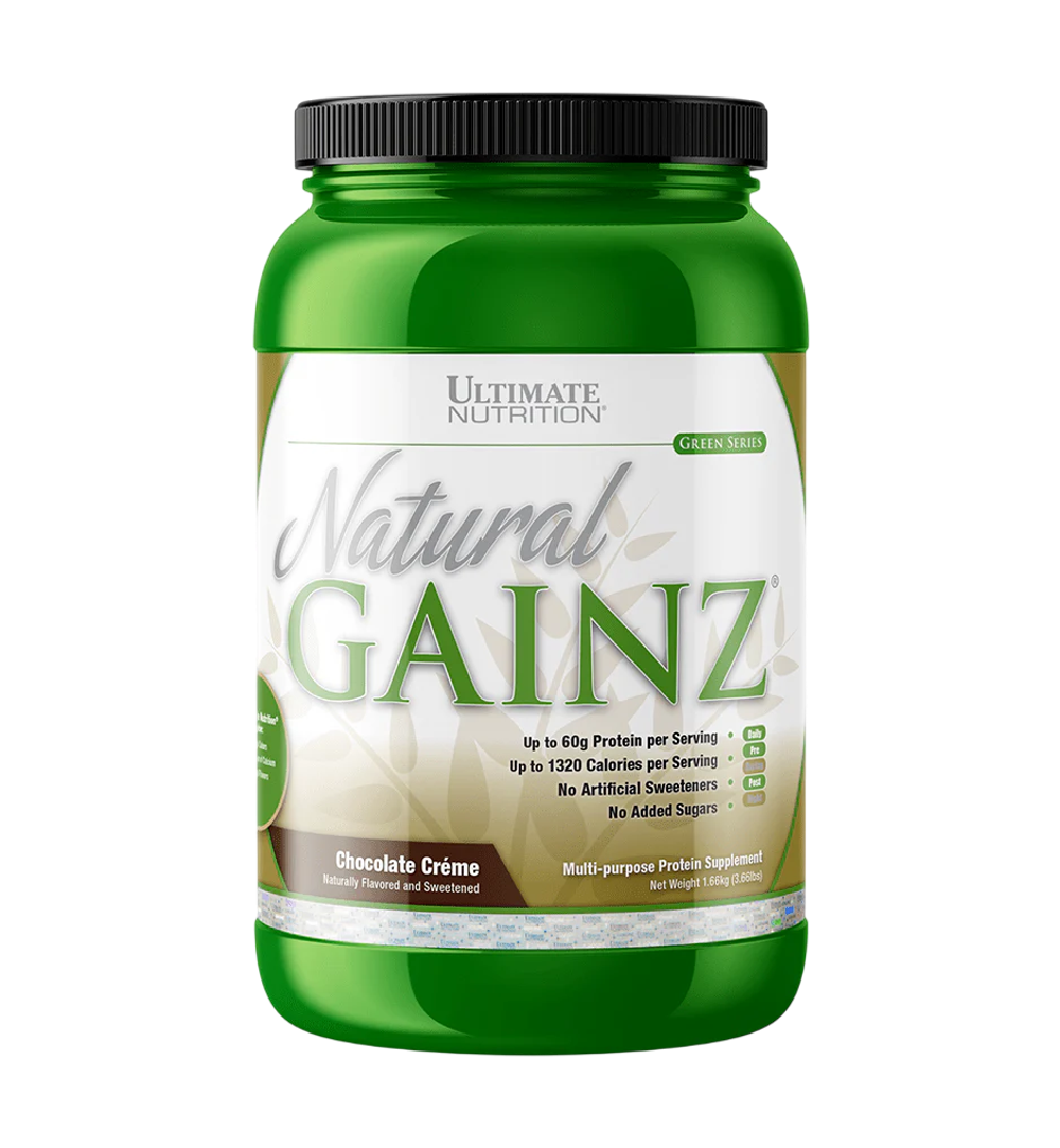 Ultimate Nutrition Natural Gainz 1666 г , Натуральный гейнер