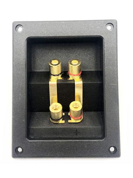 Терминал аудио четверной металл `позолоченный` на корпус