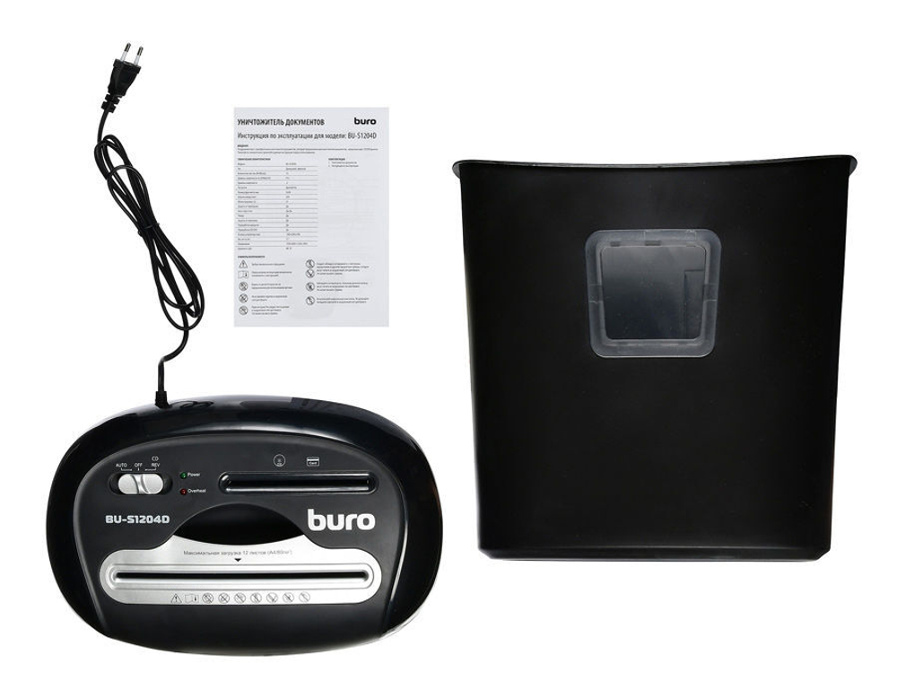 Уничтожитель бумаг  Buro Office BU-S1204D
