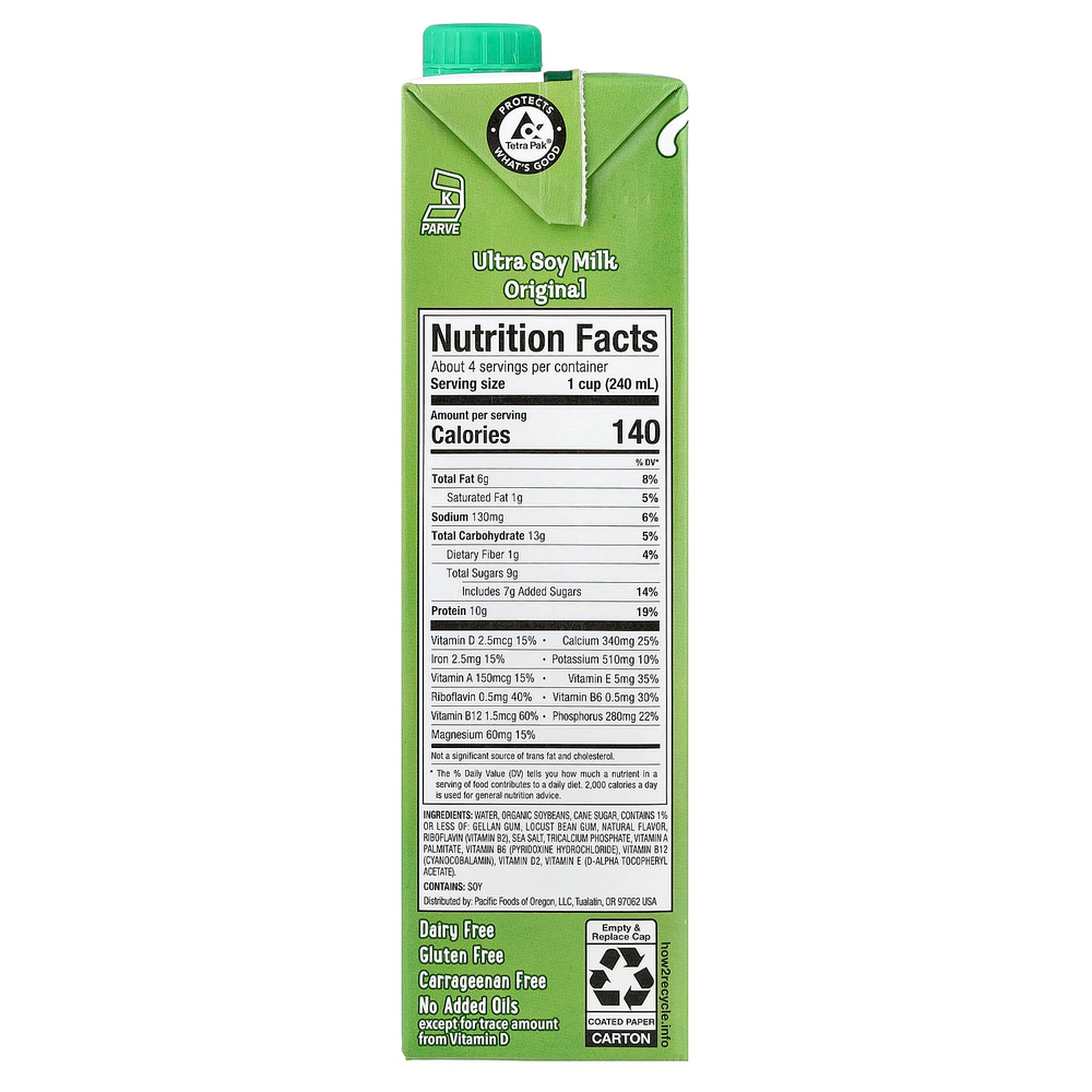 Pacific Foods, Ultra Soy Milk, соевое молоко, 946 мл (32 жидк. унции)