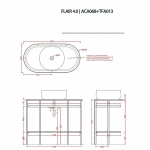 Консоль с раковиной Artceram FLAIR 4.0 ACA068/ATL002/TFA 97 черная