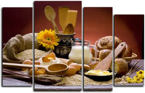 Модульная картина "Ароматная выпечка"