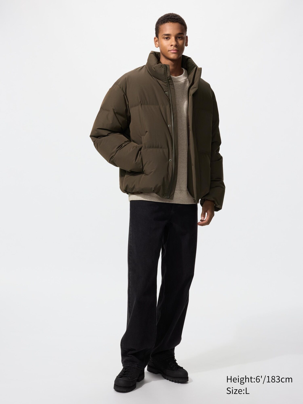 UNIQLO Бесшовный пуховик, темно-коричневый