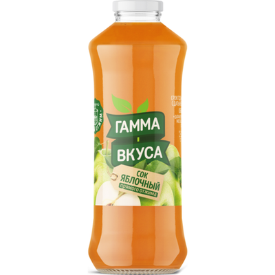 Сок яблочный прямого отжима стерилизованный "Гамма Вкуса" 730мл